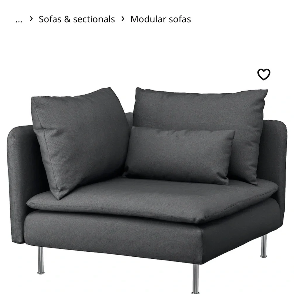 IKEA Soderhamn SMALL Cushion Cover - Samsta Dark Grey